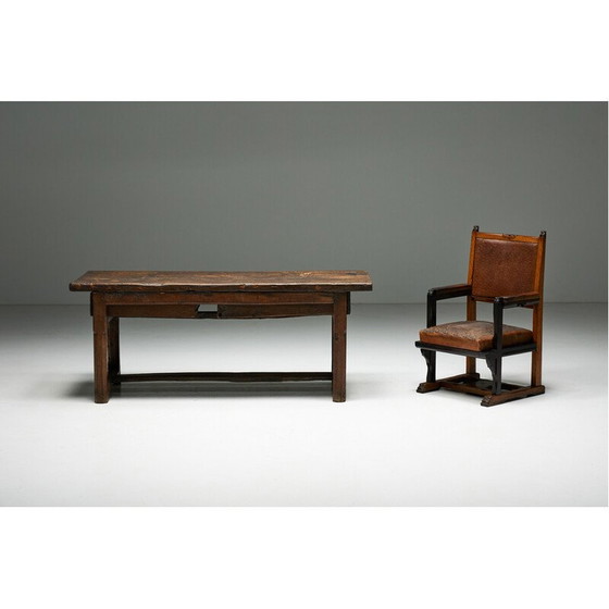 Image 1 of Vintage houten bureau, Frankrijk