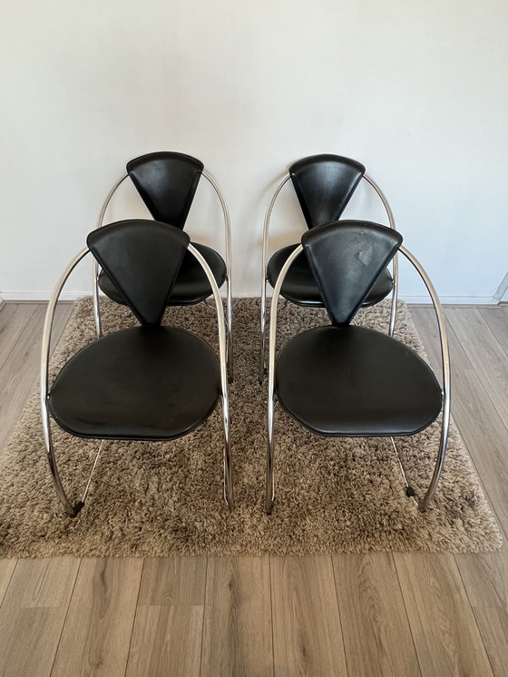 Image 1 of 4x Vintage capa eetkamerstoel