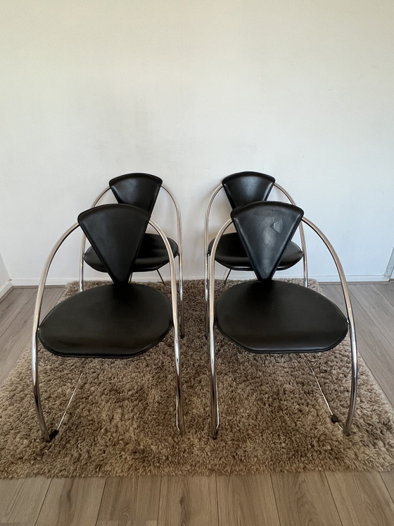 Image 1 of 4x Vintage capa eetkamerstoel