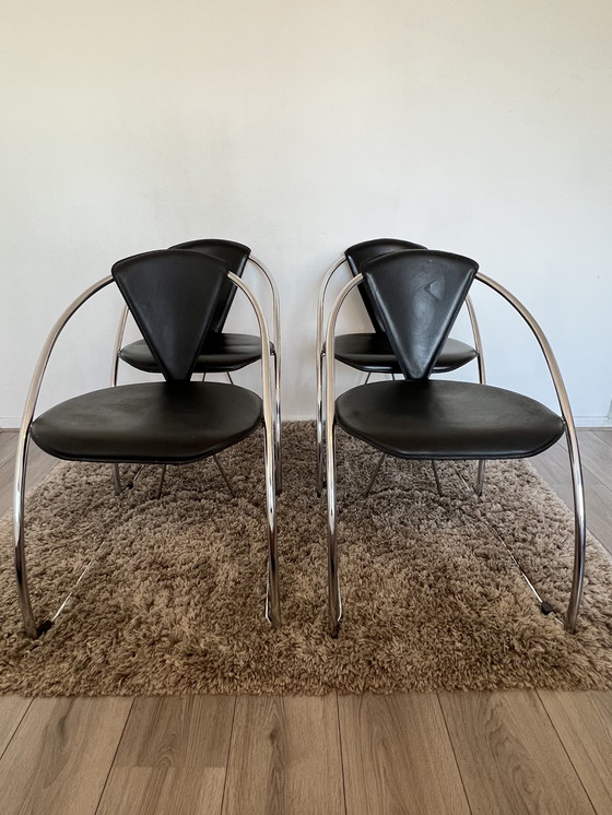 Image 1 of 4x Vintage capa eetkamerstoel