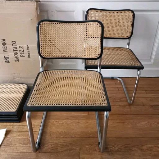 6x Vintage Marcel Breuer Stoelen Model B32