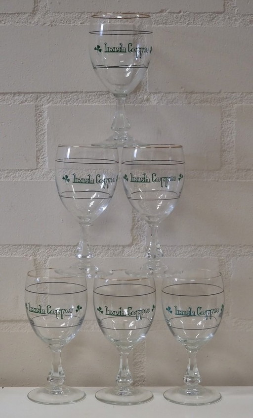2129 Set Vintage Irish Coffee Glazen Koffieglazen