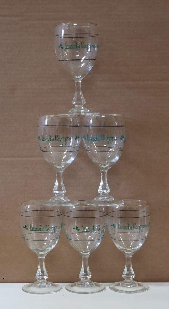 Image 1 of 2129 Set Vintage Irish Coffee Glazen Koffieglazen