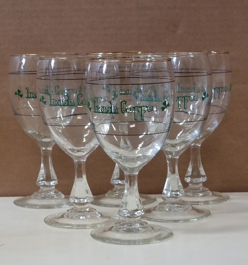 2129 Set Vintage Irish Coffee Glazen Koffieglazen
