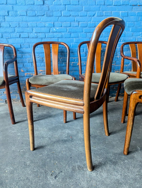 Image 1 of Set Van 6 Vintage Teakhouten Stoelen - Casala - Jaren 70