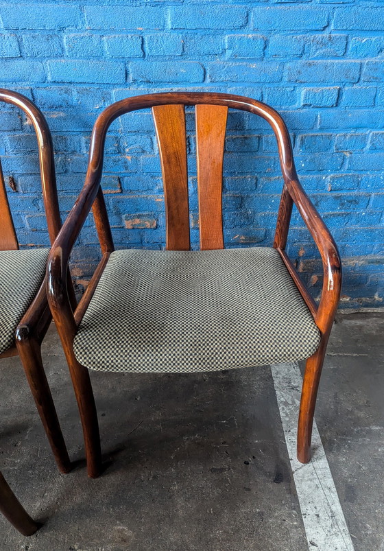 Image 1 of Set Van 6 Vintage Teakhouten Stoelen - Casala - Jaren 70