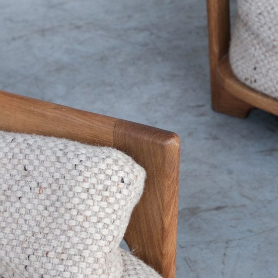 Image 1 of Denis" vintage eikenhouten woonkamer set door Guillerme en Chambron, Frankrijk 1960