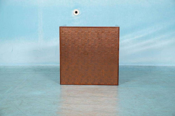 Image 1 of Midcentury Deens design tafel geponst koper vintage table