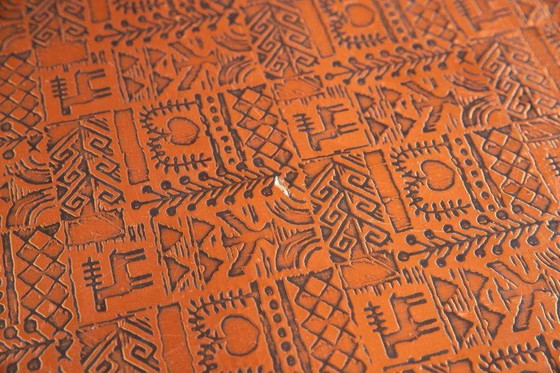 Image 1 of Midcentury Deens design tafel geponst koper vintage table