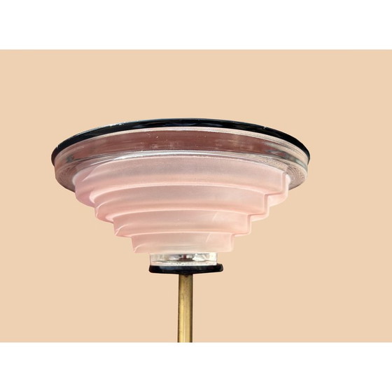 Image 1 of Vintage "Ziggurat" vloerlamp in goudkleurig messing van Shigeaki Asahara voor Stilnovo, 1980