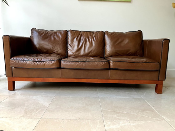 Image 1 of Jan Frantzen 3 Zits-Sofa, Leder Cognac.