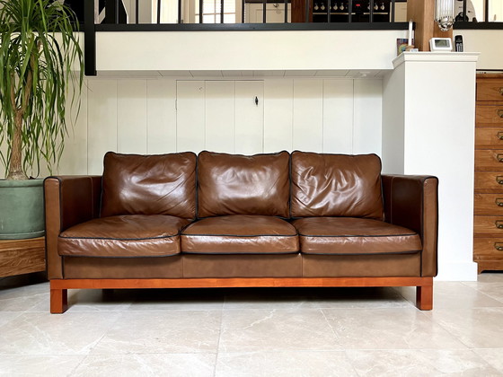 Image 1 of Jan Frantzen 3 Zits-Sofa, Leder Cognac.