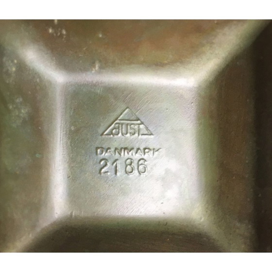 Image 1 of Paar vintage Deense disco metalen kandelaars van Just Andersen, 1950