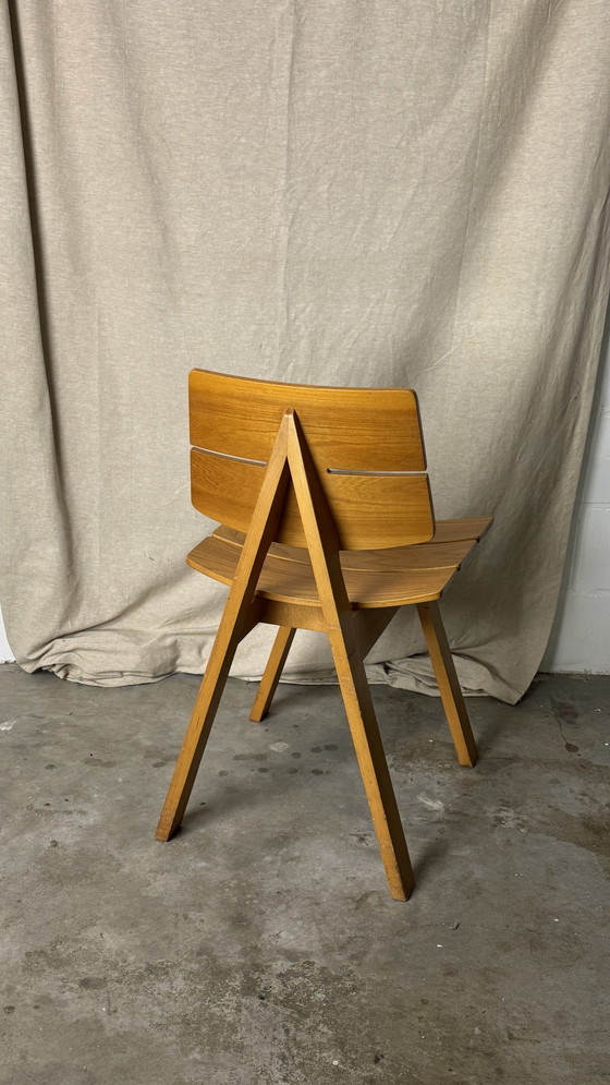 Image 1 of 6X Hans Anlinker Geperste Stoelen, Moderne Vintage Stijl