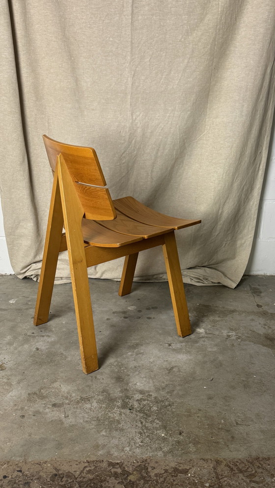 Image 1 of 6X Hans Anlinker Geperste Stoelen, Moderne Vintage Stijl