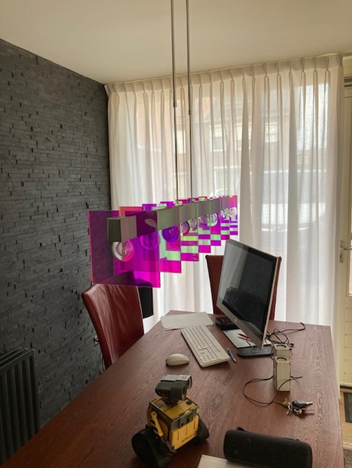 Design hanglamp met prisma glazen