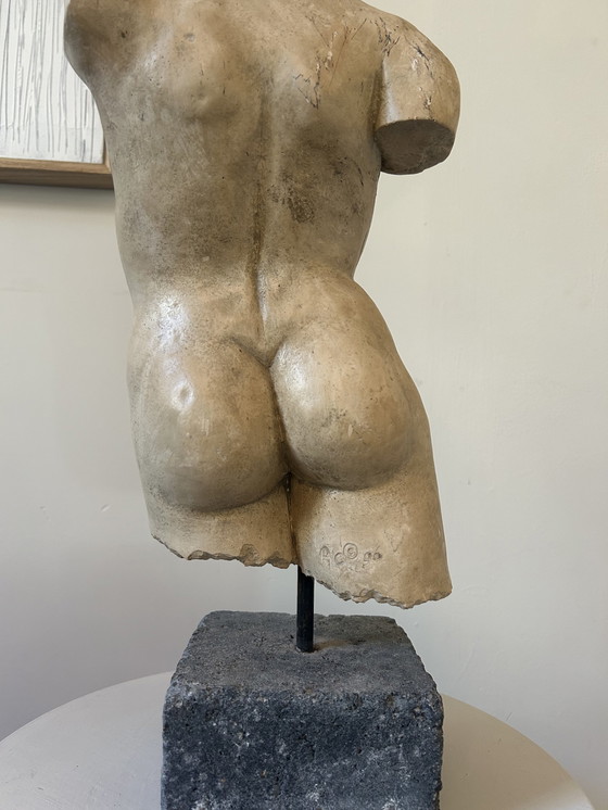 Image 1 of Sculptuur torso vrouw, handgemaakt jaren 90