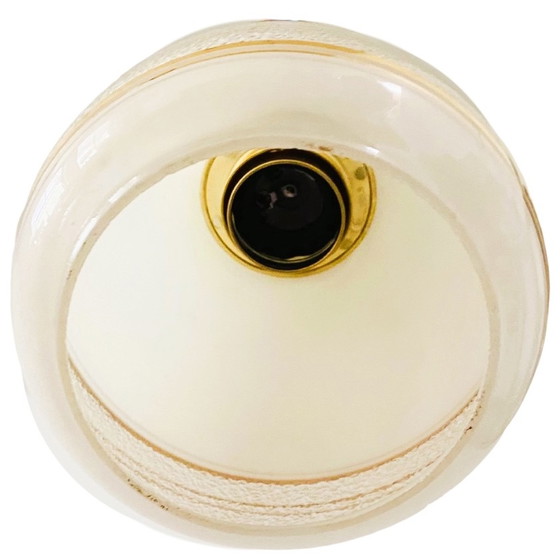 Image 1 of Vintage hanglampje beige glas goud