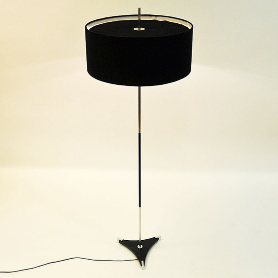 Image 1 of Zwarte vintage vloerlamp van Solberg Fabrikker, Noorwegen 1960