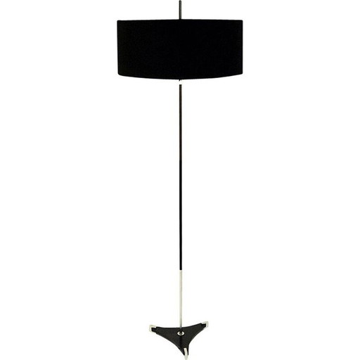 Zwarte vintage vloerlamp van Solberg Fabrikker, Noorwegen 1960