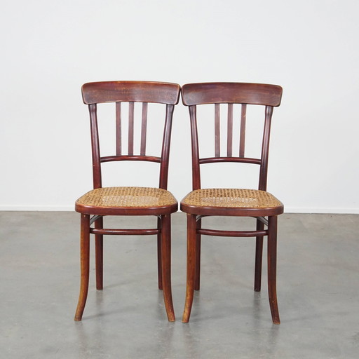 2 X Vintage Thonet Design Stoel