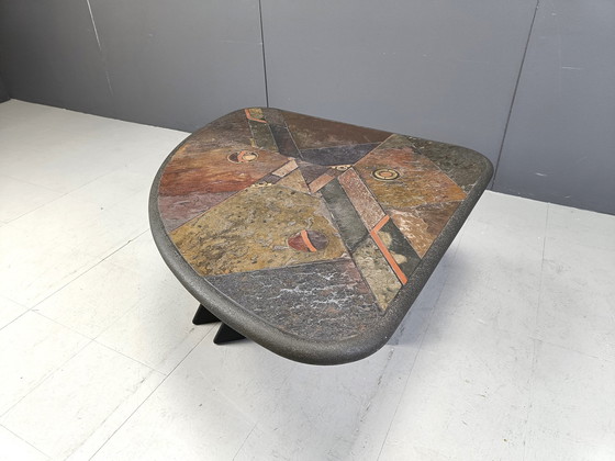 Image 1 of Vintage stenen salontafel, 1980S