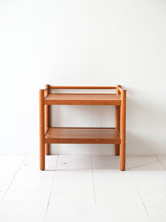 Image 1 of Vintage tafel met twee niveaus