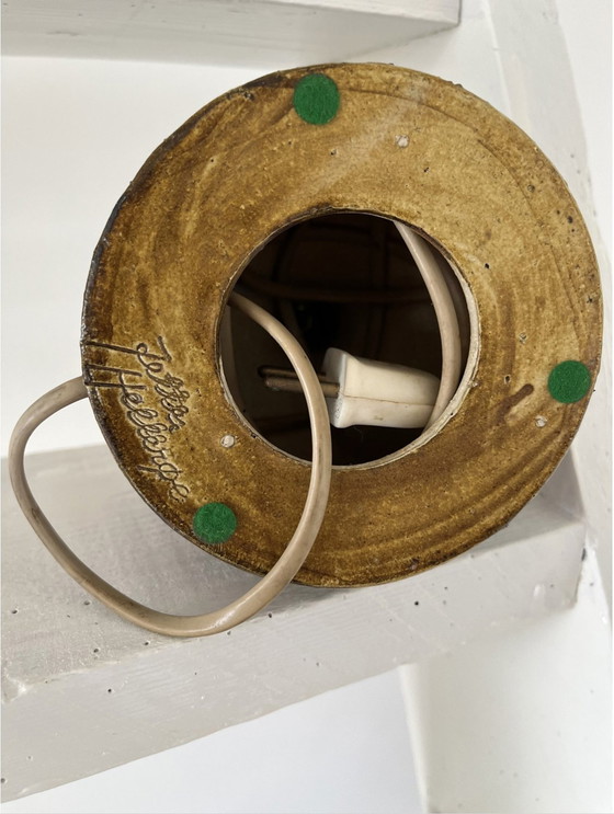 Image 1 of Jette Hellerøe Tafellamp/Lampvoet, Deens Vintage, Handgemaakt, Studio Keramiek, 1970S