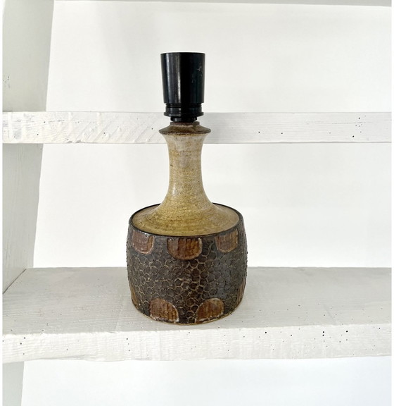 Image 1 of Jette Hellerøe Tafellamp/Lampvoet, Deens Vintage, Handgemaakt, Studio Keramiek, 1970S