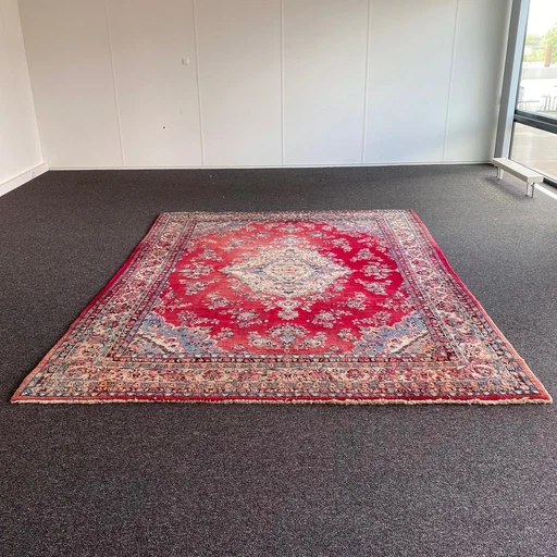 Xl perzisch Tabriz tapijt 272x370cm vintage vloerkleed