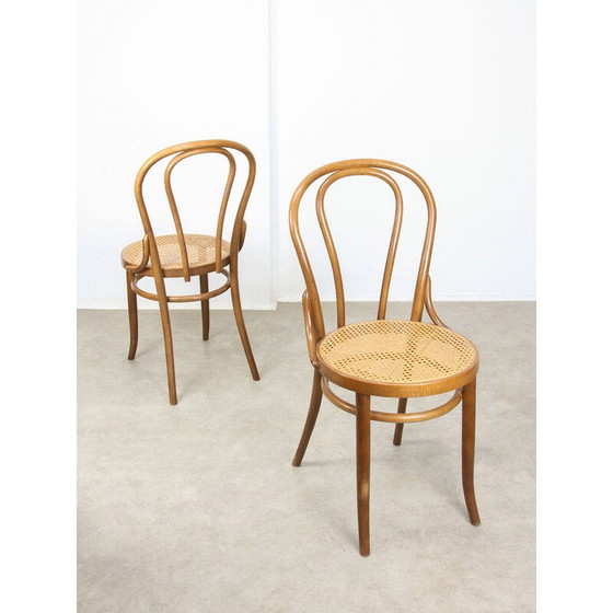 Image 1 of Paar vintage No. 18 eetkamerstoelen