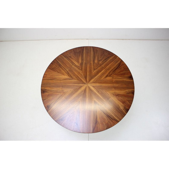 Image 1 of Art Deco vintage uitschuifbare walnoten eettafel, Tsjecho-Slowakije 1930