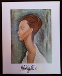 Amedeo Modigliani: “Portret Lumia Czechowska”. Gesigneerd In De Plaat.
