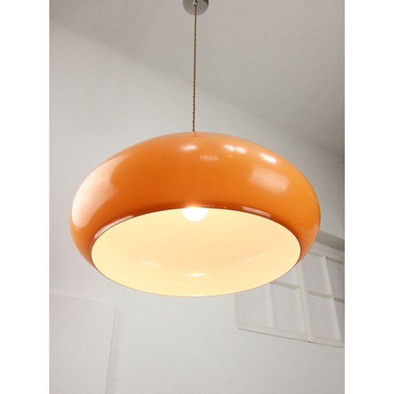 Image 1 of Vintage bruine Space Age hanglamp van Guzzini, 1960