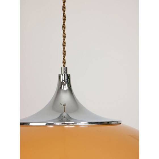 Image 1 of Vintage bruine Space Age hanglamp van Guzzini, 1960