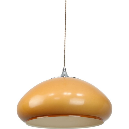 Vintage bruine Space Age hanglamp van Guzzini, 1960