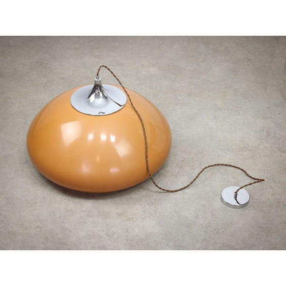 Image 1 of Vintage bruine Space Age hanglamp van Guzzini, 1960