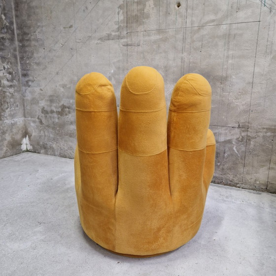 Image 1 of 90'S Okergele Handstoel Draaifauteuil