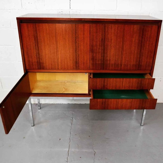 Image 1 of Bar Cabinet In Indian Rosewood Produced By 'Meubelfabriek Aurora' Belgium 1967