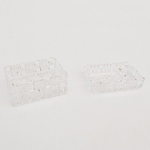 Vintage kristallen asbak met sigarettenhouder van Julia, Polen 1980