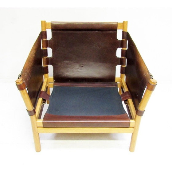 Image 1 of Zweedse vintage Ilona fauteuil in leer van Arne Norell, jaren 1960