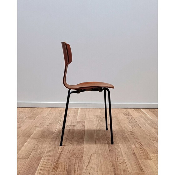Image 1 of Vintage 3103 massief houten stoel van Fritz Hansen