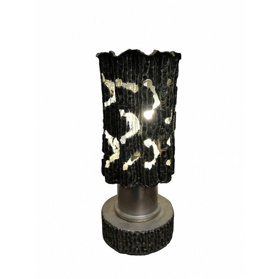 Image 1 of Vintage Brutalistische tinnen lamp, Italië 1960