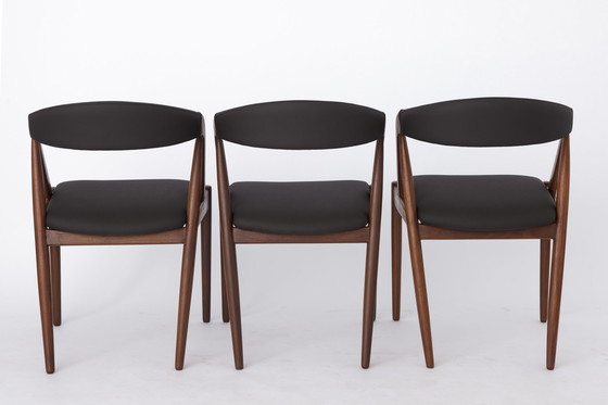 Image 1 of 6 Kai Kristiansen vintage stoelen, model 31, eetkamerstoelen, jaren 1960, teakhout