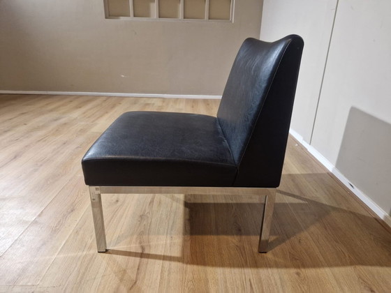 Image 1 of Wilkhahn Easy Chair - Vintage-Zwart - Leder - Stoel - Design