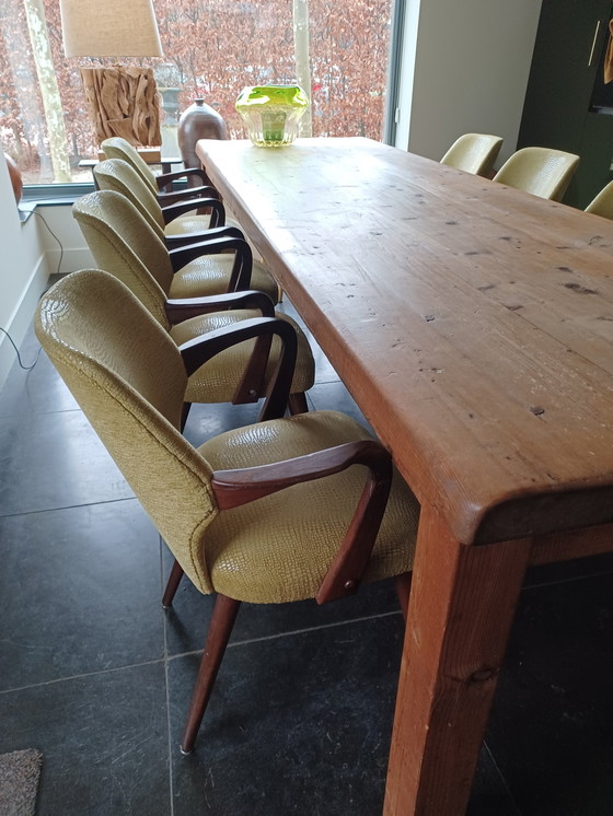 Image 1 of 8 X Eetkamerstoelen Met Leuning Merk Polonio