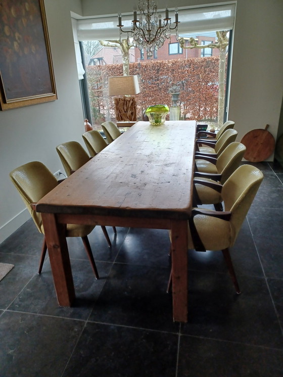 Image 1 of 8 X Eetkamerstoelen Met Leuning Merk Polonio