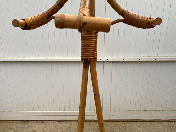 Image 1 of Vintage rotan kapstok 1970