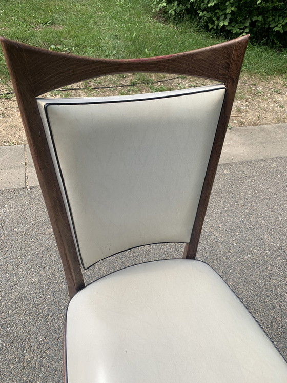 Image 1 of 5x Vintage Franse eetkamer stoelen