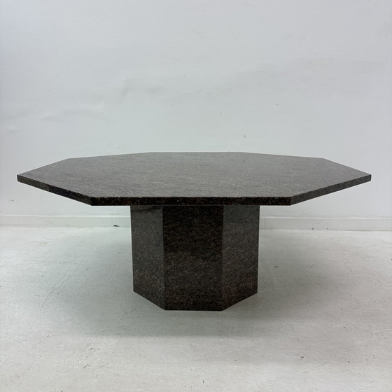 Image 1 of Mid Century Hexagonale Granieten Salontafel, 1980'S